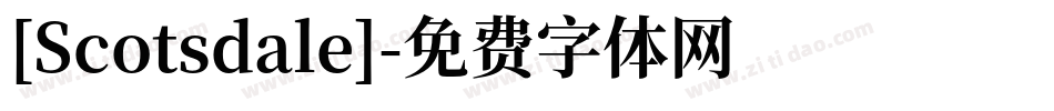 [Scotsdale]字体转换